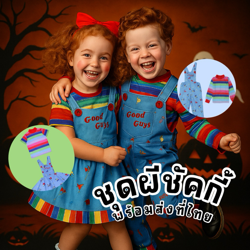 ชุดแฟนซี Chucky Boy / chucky Girl ชัคกี้บอย ชัคกี้เกิร์ล ชุดฮาโลวีนเด็ก halloween costume
