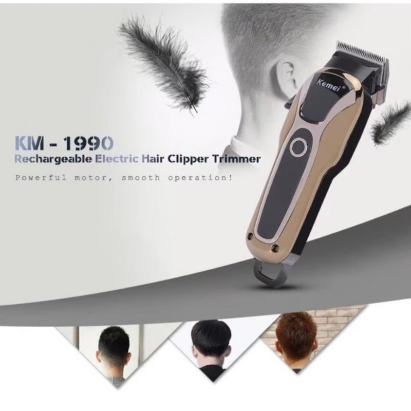 KEMEI รุ่นKM-1990 ปัตตาเลี่ยนตัดผมไร้สาย ที่ตัดผมไฟฟ้า อุปกรณ์ตัดผม ทนทาน ใช้ได้นาน แบตอึดทน พร้มอส่ง - รูปที่ 3
