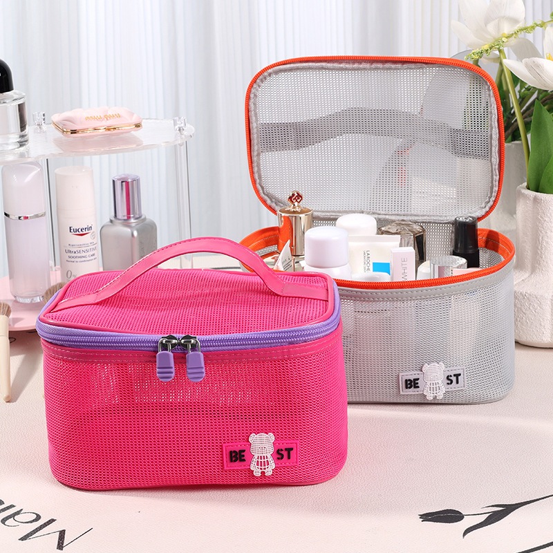 ShopAt.Two[BG6760] กระเป๋าเครื่องสำอาง กระเป๋าตาข่าย กระเป๋าเก็บของสำหรับเดินทาง