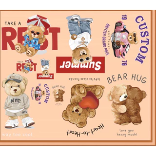 C05สติ๊กเกอร์การ์ตูนสติ๊กเกอร์ตัวหนังสือโลโก้รีดร้อนติดเสื้อ ตัวรีดร้อนติดเสื้อ ติดกระเป๋า ติดผ้าได้หลายชนิด