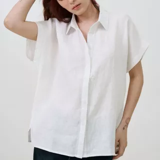 Chewa KIKO SHIRT - เสื้อเชิ้ต แขนล้ำ ผ้าลินิน - LN37