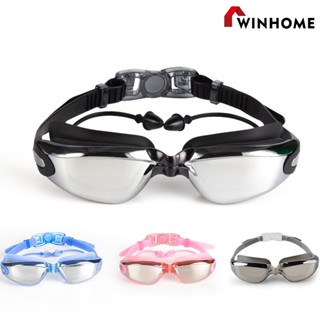 แว่นตาว่ายน้ำผู้ใหญ่ แว่นวายน้ํา HD แว่นตาว่ายน้ำ ปรับระดับไ…