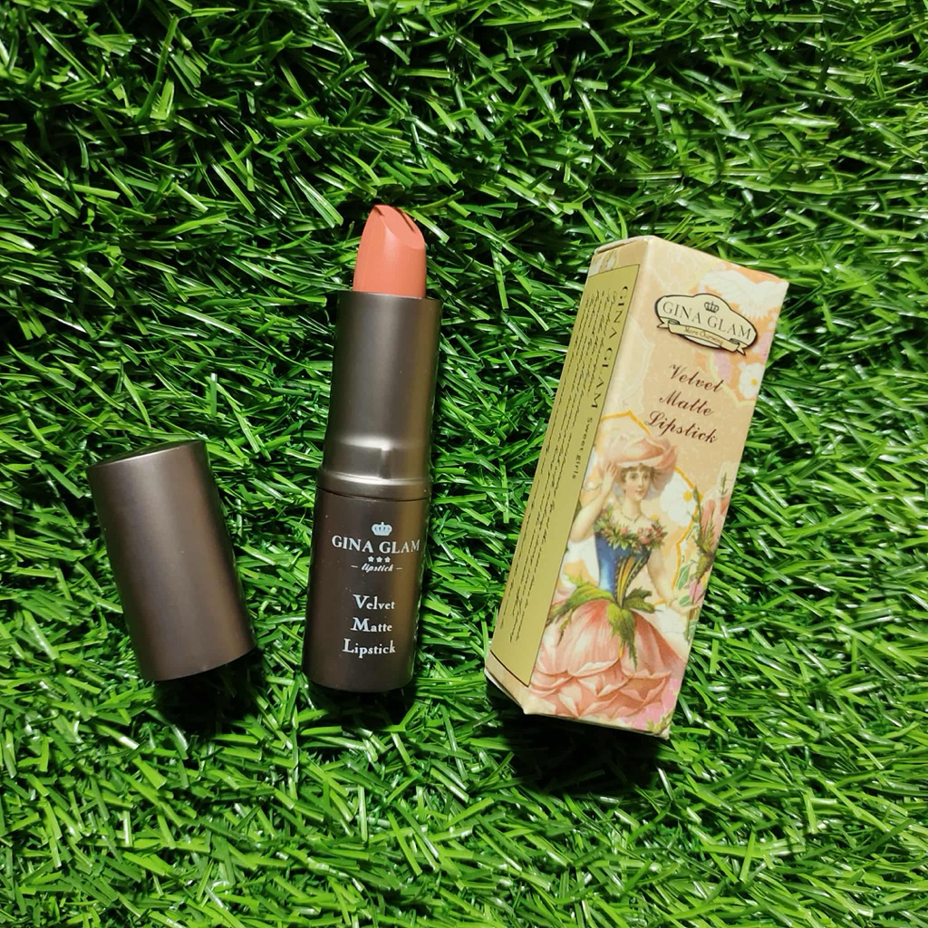 ลิปสติก  เนื้อแมท จีน่าแกรม Gina Giam สีสวยติดทน 📍มีให้เลือก 5 เฉดสี 4g.