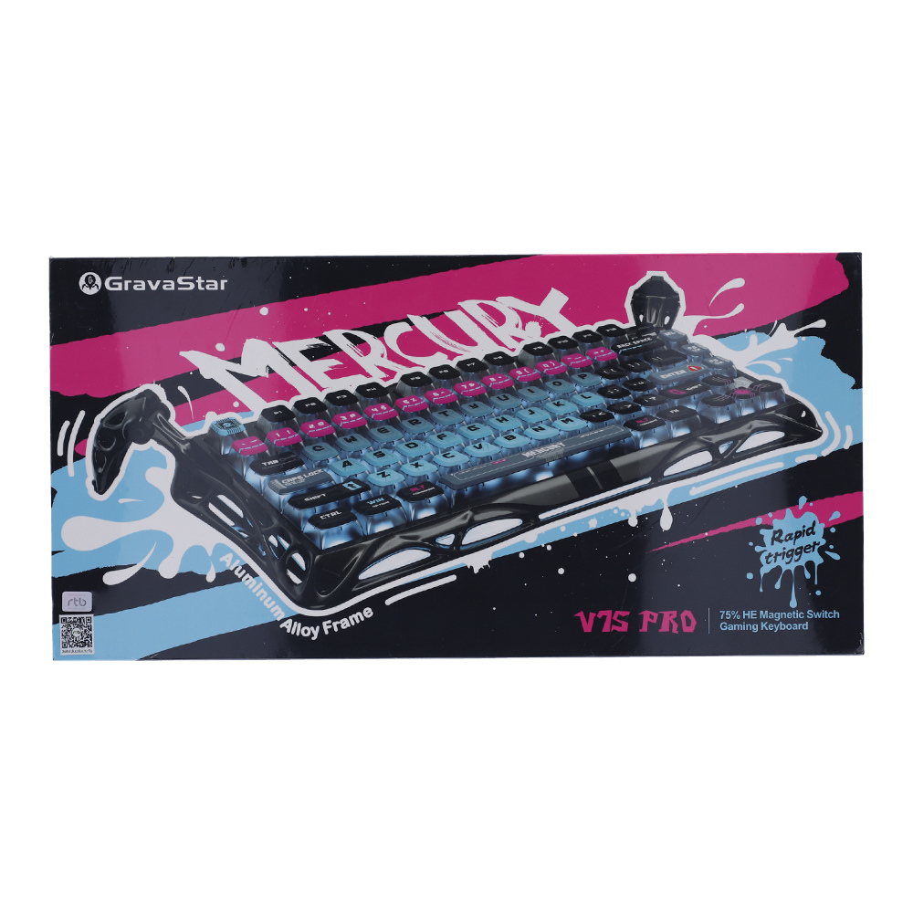 GravaStar Mercury V75 Pro คีย์บอร์ดเกมมิ่ง 75% HE Magnetic Switch Rapid Trigger พร้อมไฟ RGB