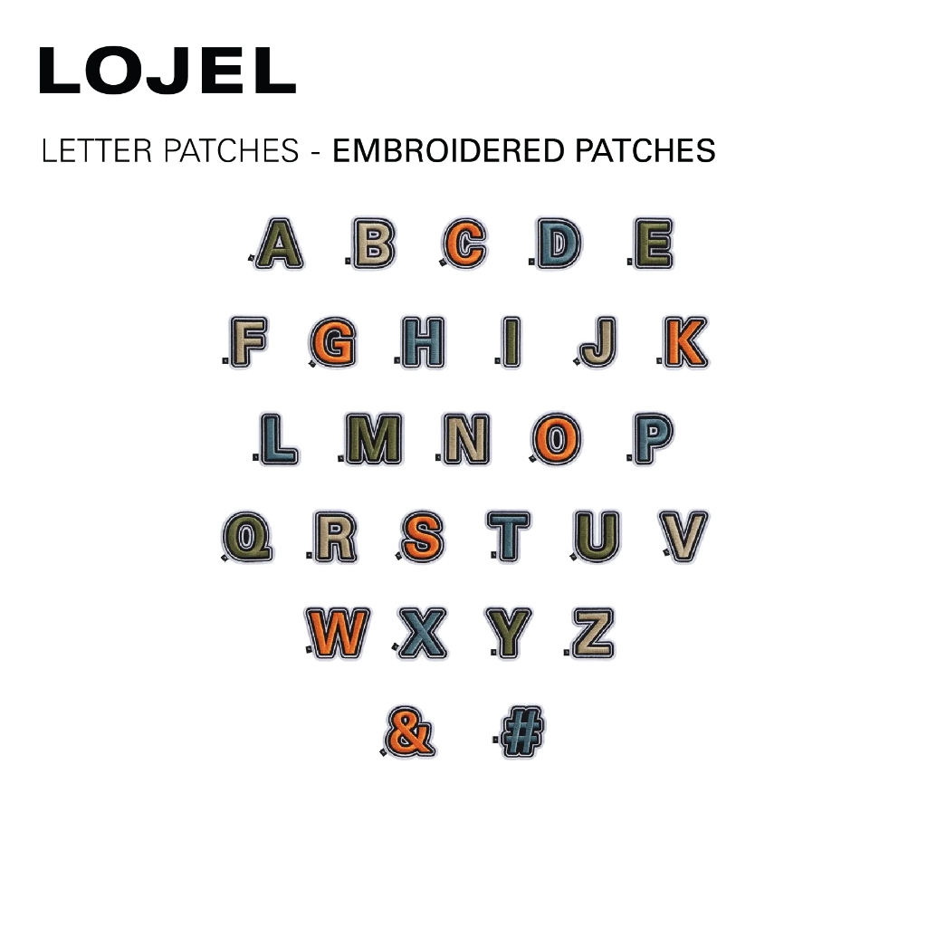 LOJEL Letter Patches - Embroidered | Personalize Your Carry