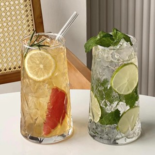 พร้อมส่ง แก้วเครื่องดื่ม ทรงสูง สไตล์เกาหลี ขนาด 520 ml