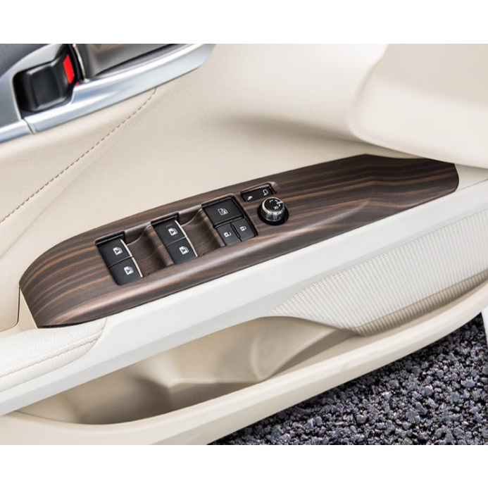 ฝาครอบปุ่มปรับกระจก ลายไม้/คาร์บอน  toyota camry 18-24 พรีออเดอร์