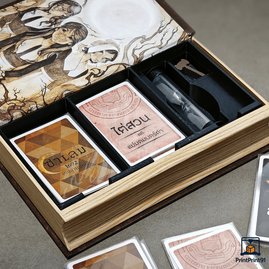 Organizer กล่องจัดเก็บอุปกรณ์เกม Salem 1692 ซาเลม 1692 เกมล่าแม่มด [ชุดจัดเก็บเท่านั้น ไม่รวมเกม]