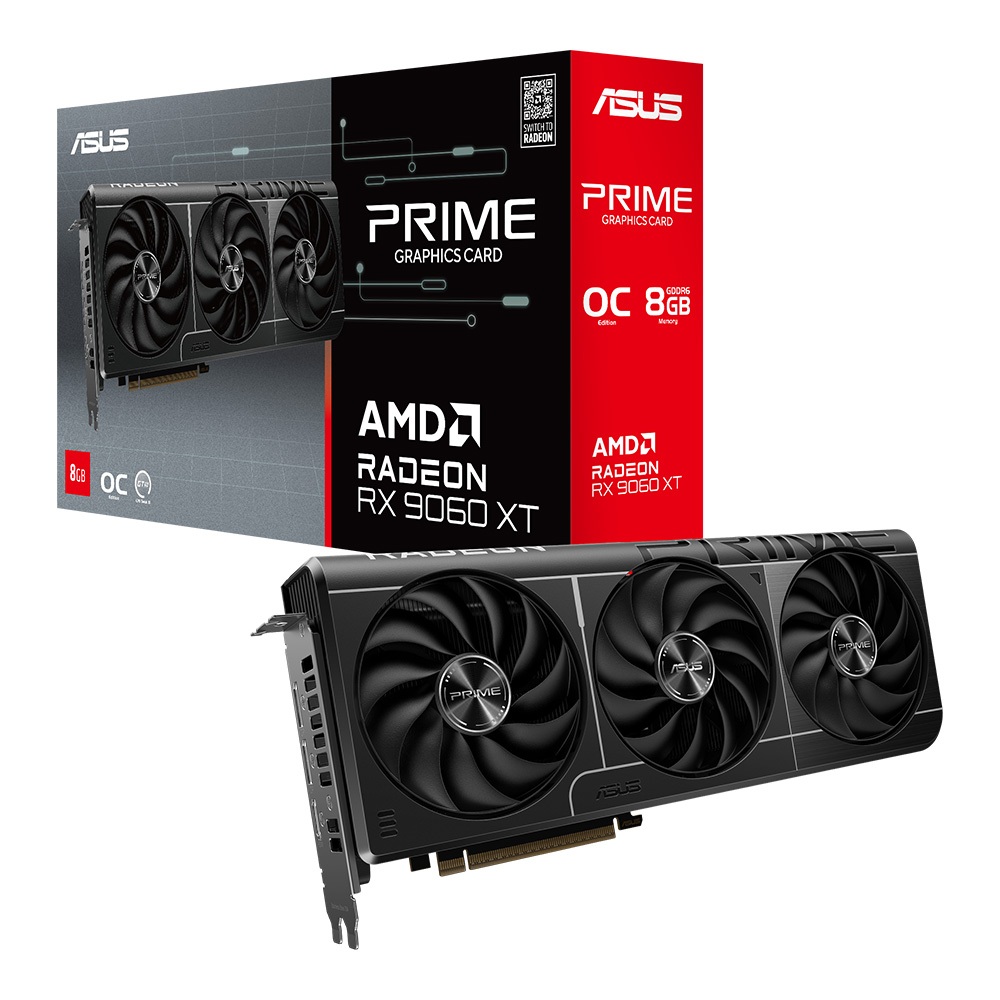 VGA (การ์ดแสดงผล) ASUS PRIME RADEON RX 9060 XT 8GB GDDR6 OC EDITION (PRIME-RX 9060 XT-O8G)