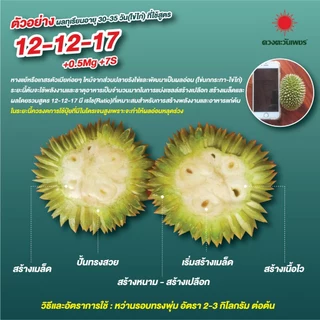 ปุ๋ยคอมปาวด์ 12-12-17 ขนาด 25 กก +แมกนีเซียม0.5% มีซัลเฟอร์7% +Biostimulant เร่งการดูดซึมของระบบราก