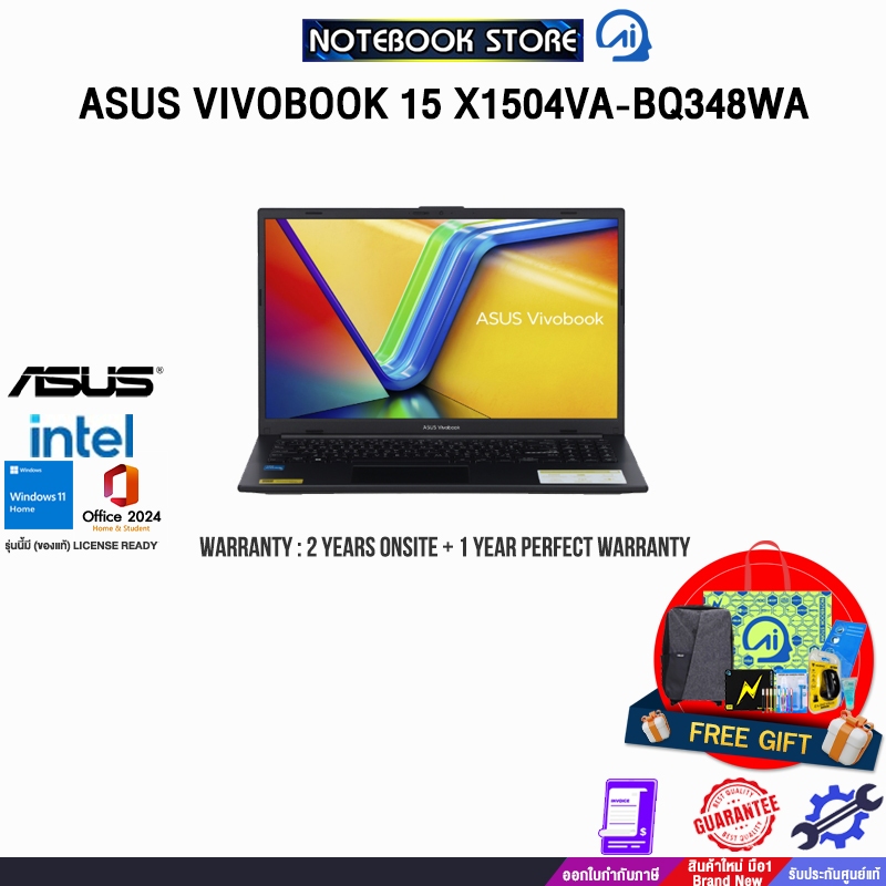 ASUS VIVOBOOK 15 X1504VA-BQ348WA/i3-1315U/ประกัน 2 YEARS Onsite Service+1Y Perfect Warranty/BY NOTEB