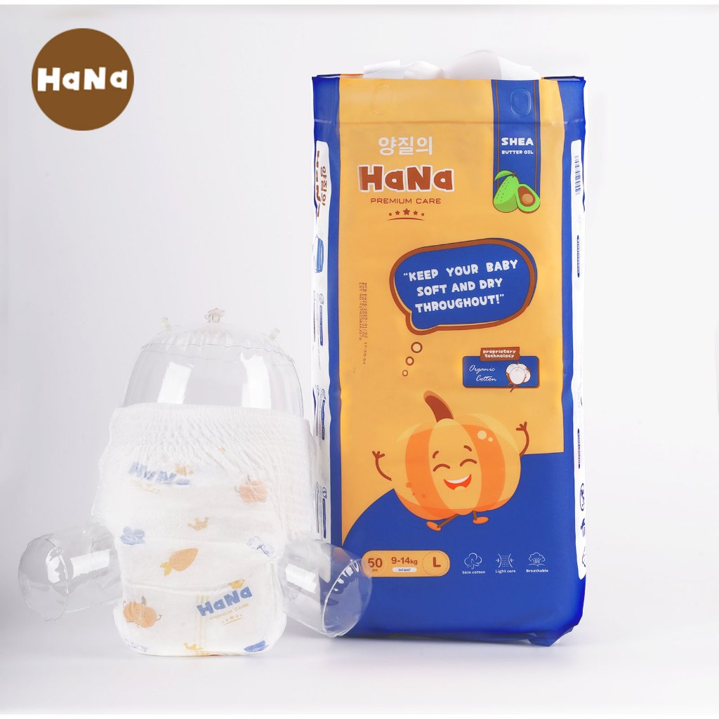 HaNa กางเกงผ้าอ้อมเด็ก ผ้าอ้อมเด็ก NB-XXXL 100pcs/2 pack BABY DIAPERS PANTS - รูปที่ 7
