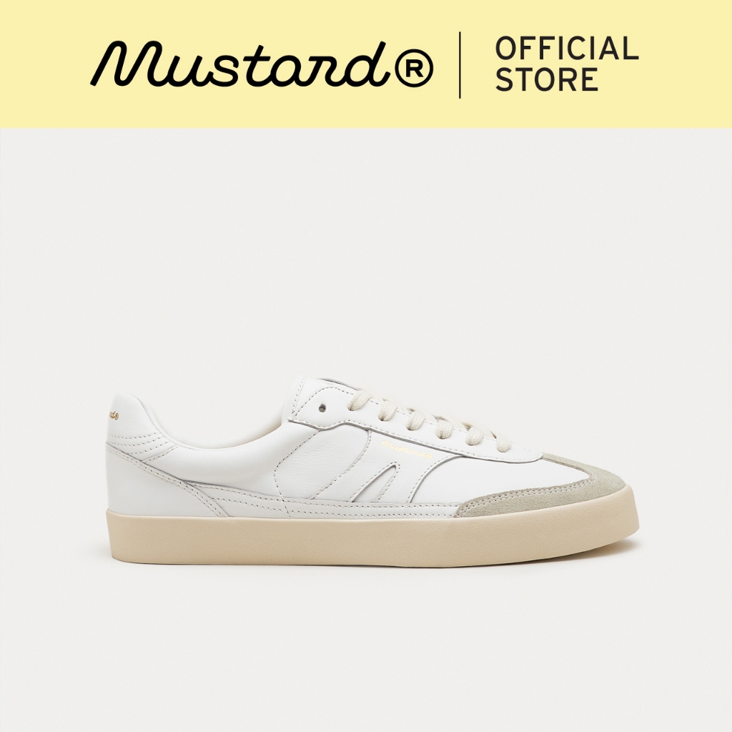 Mustard Sneakers Victor - Retro White | รองเท้าหนัง