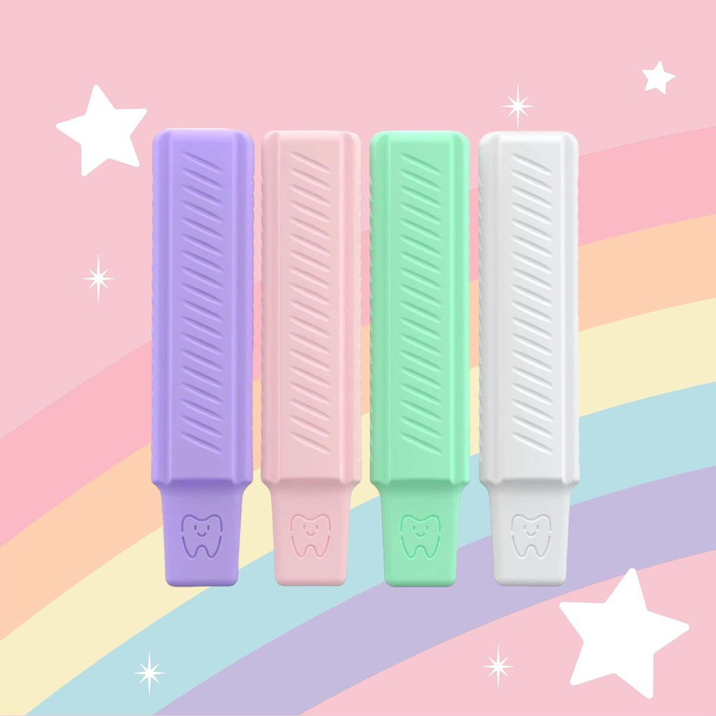 (คุ้ม 4 ชิ้น) ยางกัดจัดฟันใส รีเทนเนอร์ใส Glows Aligner Chewies stick Invisalign - รูปที่ 2