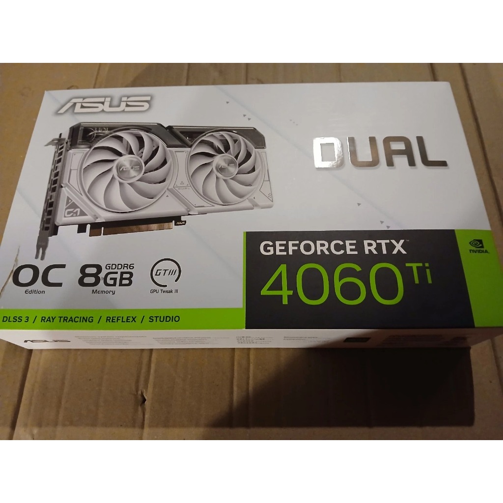 ใหม่เอี่ยม ZOTAC การ์ดจอ NVIDIA GeForce RTX 4060Ti GPU OC Edition 8GB DDR6 2595 MHz PCIe 4.0 x8 Grap