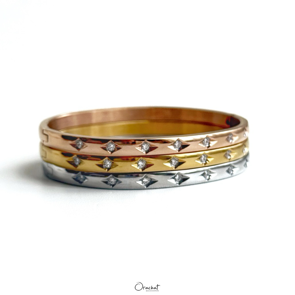 Orachat | Jovia 14k Bangle. (กำไลตัวเรือนสแตนเลส)