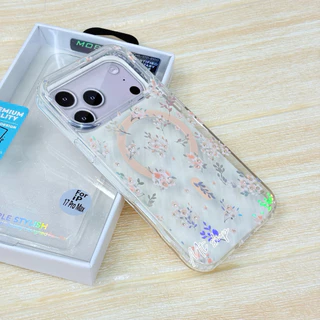 Caseเคสแม่เหล็ก ลายดอกไม้ สำหรับรุ่น i17 17Air 17pro 17promax 13/14 13promax 14promax 15 15promax 16 16plus 16pro