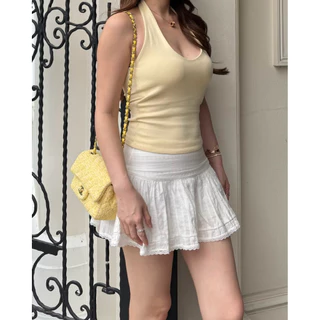(Pre-Order ไซส์ XS,S) Lahv The Label - Camille Mini Skirt กระโปรงบานลูกไม้
