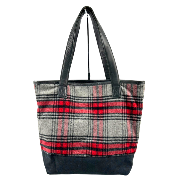 Lands’ End Plaid Tote Bag
