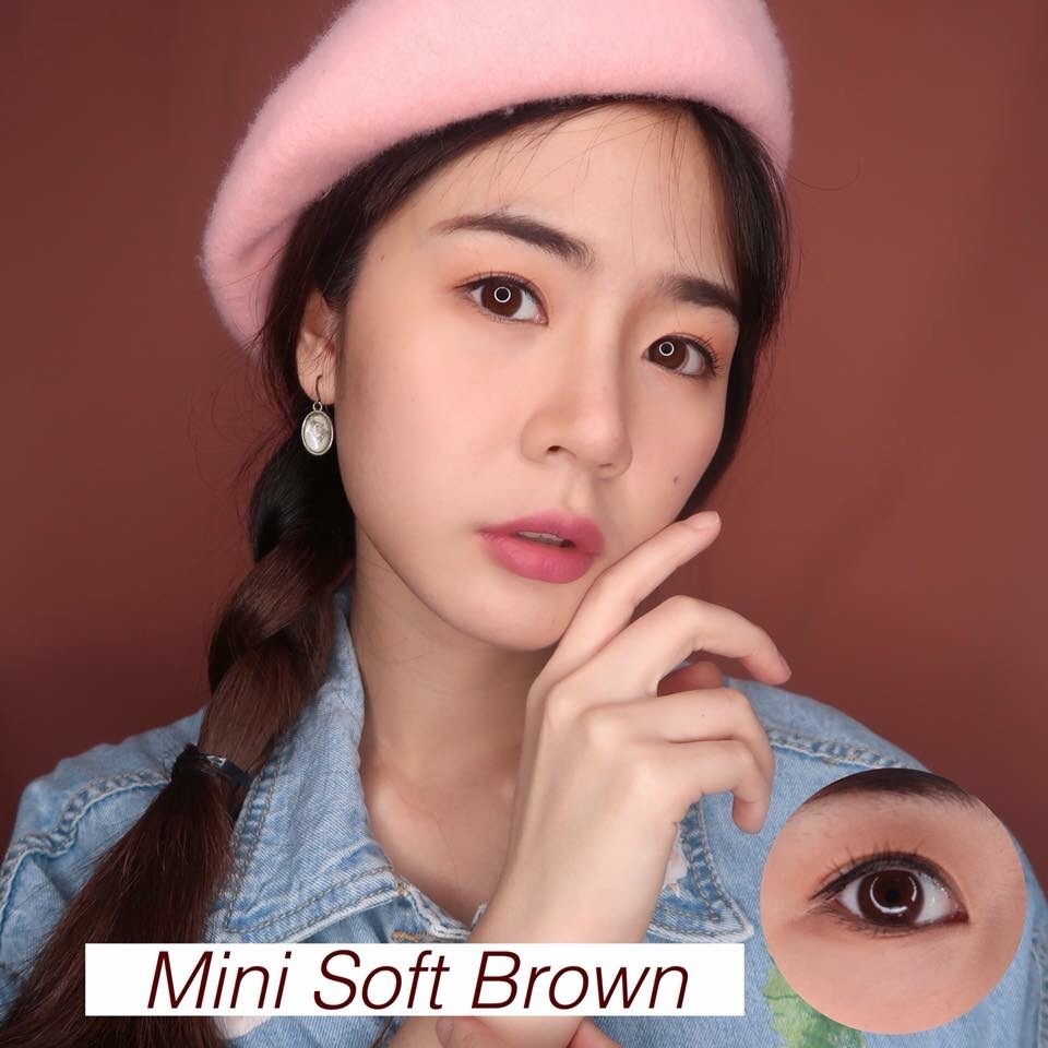Mini Soft Brown / Gray [-50ถึง-1000] By Kittykawaii คอนแทคเลนส์