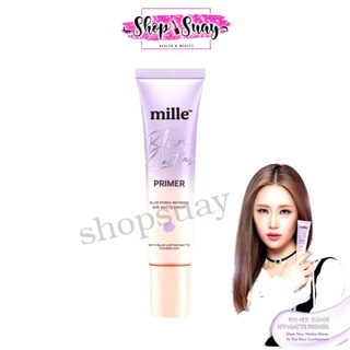** 1 หลอดม่วง ** Mille Primer BLUR LASTING PRIMER 8 g. มิลเล่ #ไพรเมอร์ม่วง ฟินิชแมทท์