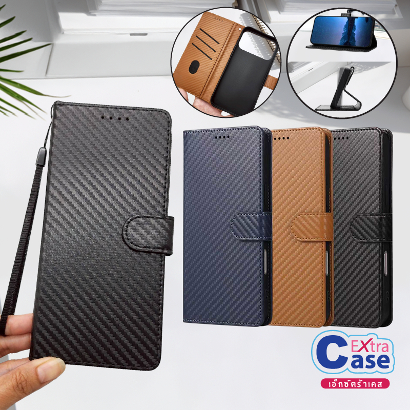 เคสหนังฝาพับ สำหรับรุ่นซัมซุง A05s A06 A07 A15 A16 A17 A25 A26 A35 A36 A55 ลายเค๊ปล่า ตั้งมือถือแนวนอนได้พร้อมสายคล้อง