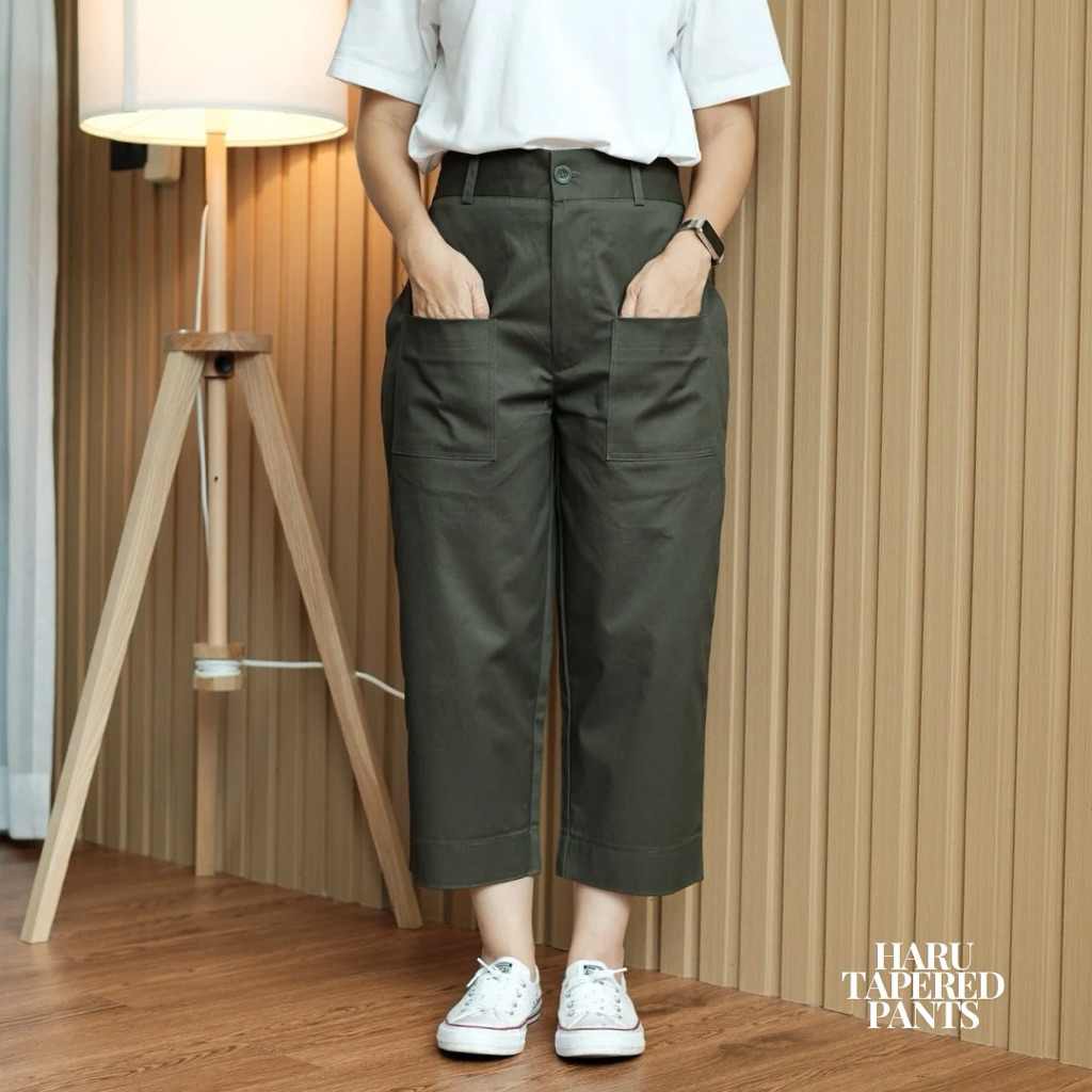 HARU TAPERED PANTSกางเกงทรงปลายสอบ สไตล์เกาหลี