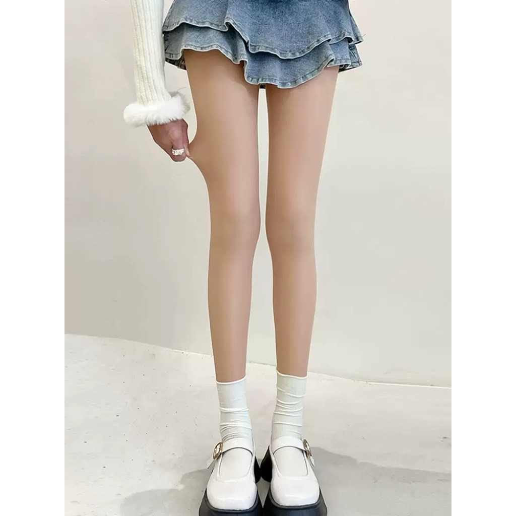 ถุงน่องเนื้อเนียน ถุงน่องขาเนียน เนื้อหนา120กรัม สามารถกันแดดได้ กันหนาวได้ (ไม่บุขน)