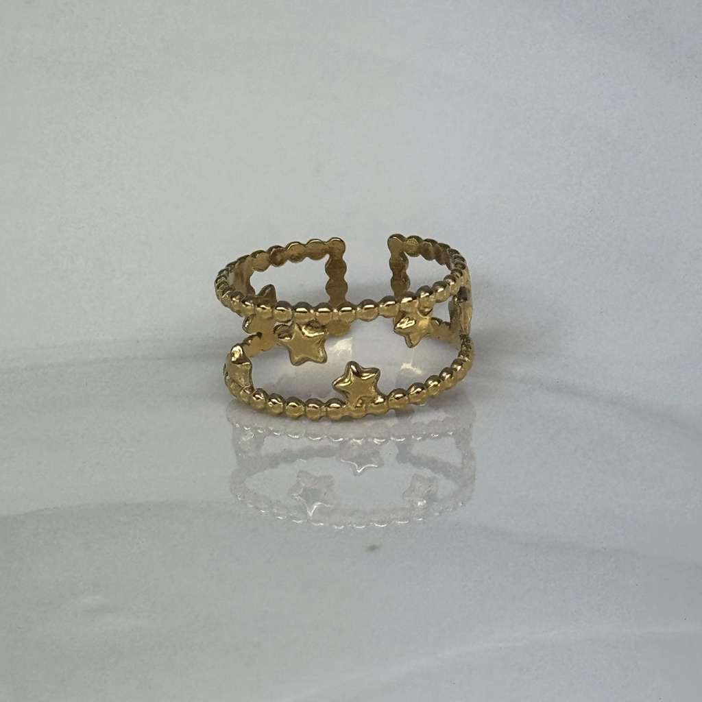 แหวน Golden starry open ring  - wheniloveilove