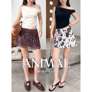 SHOP.POPO-Animal Series Skirt กระโปรงสั้นลายbambi ลายcow