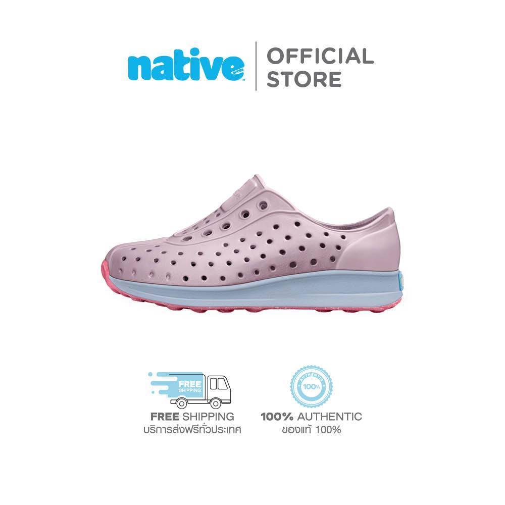 Native รองเท้ากันน้ำเด็กโต EVA รุ่น Robbie Barely Pink/ Skyway Blue/ Clover Speckle Rubber