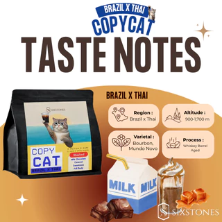 (1kg.)รวมเมล็ดกาแฟอราบิก้าคั่วใหม่ คั่วอ่อน กลาง เข้ม บราซิล ฮอนดูรัส ซิกซ์สโตนส์ sixstones