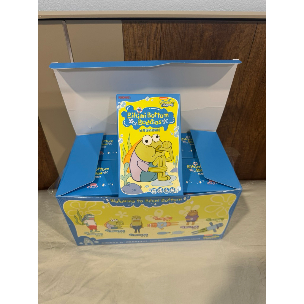 จุ่มลุ้นซีน้องปลาตีนสายลับ🐡ของแท้💯ส่งจากไทย🚛 Popmart Bikini Bottom Buddies - Whi