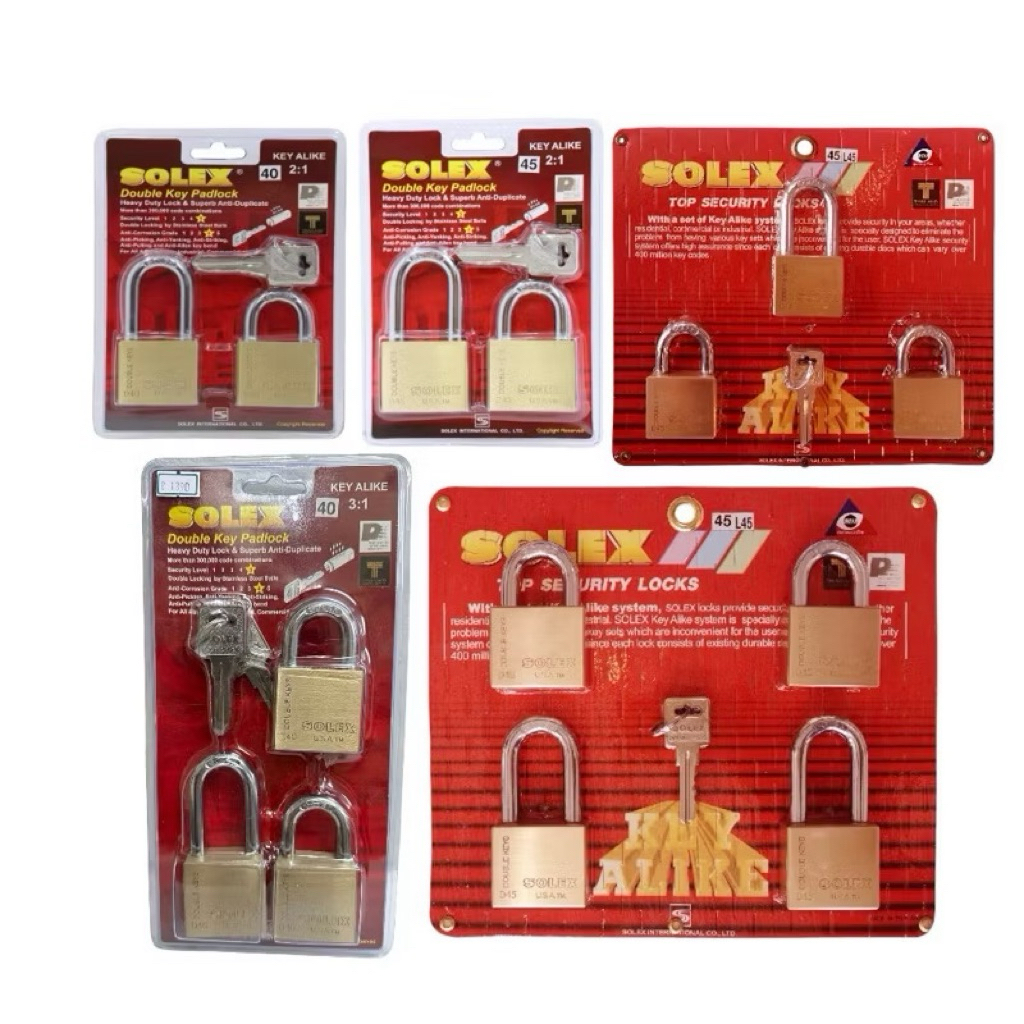 กุญแจSOLEX คีย์อะไลท์ รุ่นduuble key (2,3,4ตัวชุด)