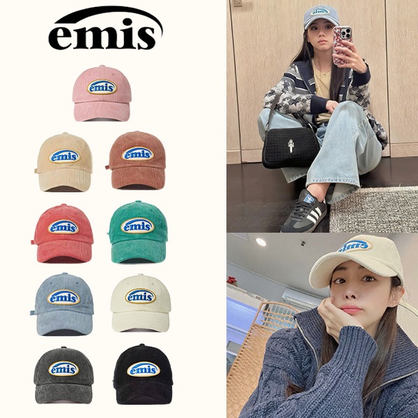 หมวกแก๊ป E3 ผ้าลูกฟูก งานปักละเอียด สไตล์เกาหลี ส่งจากไทย มี 9 สี งานป้ายห้อย งานคุณภาพ 100%