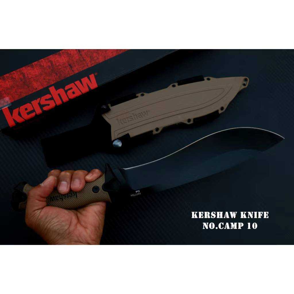มีดเดินป่า Kershaw CAMP 10 No. 1077 FULL TANK ใบมีดเหล็ก 65Mn พร้อมซอง Kydex