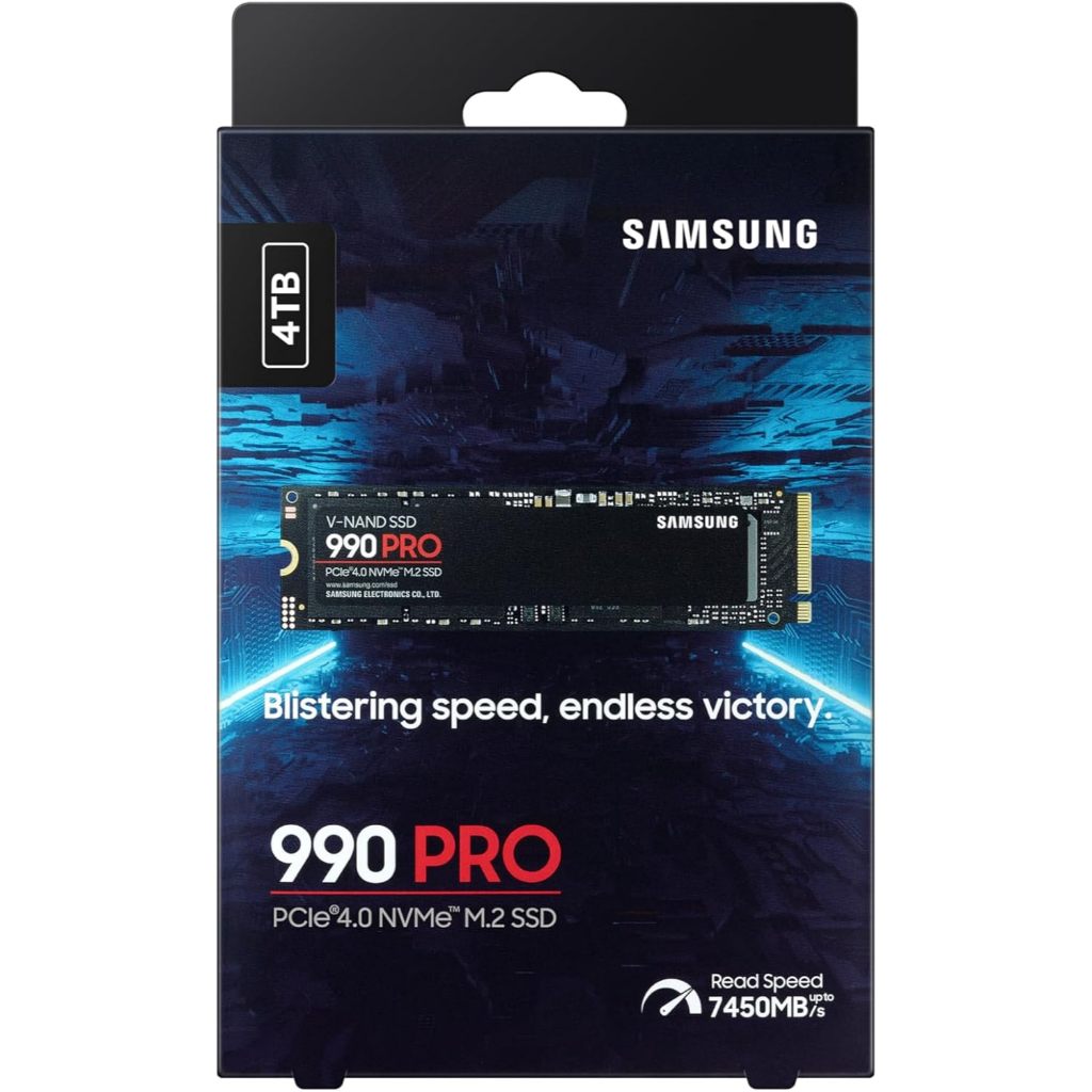 4TB SSD (เอสเอสดี) SAMSUNG 990 PRO - PCIe 4x4/NVMe M.2 2280 (MZ-V9P4T0BW)