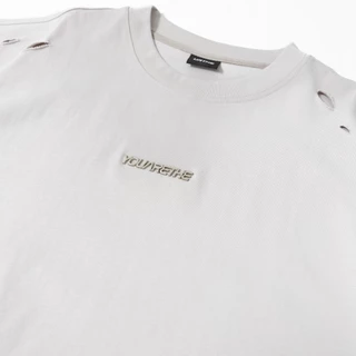 URTHE - เสื้อยืด แต่งขาด Oversize รุ่น STIMULANTS FADED TEE