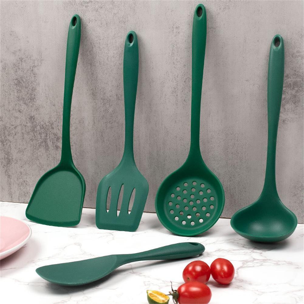 Kitchen Cooking Tools Silicon Kitchen Utensil Set Silicon Spatula Soup Spoon Rice Spoon Non Stick Ut