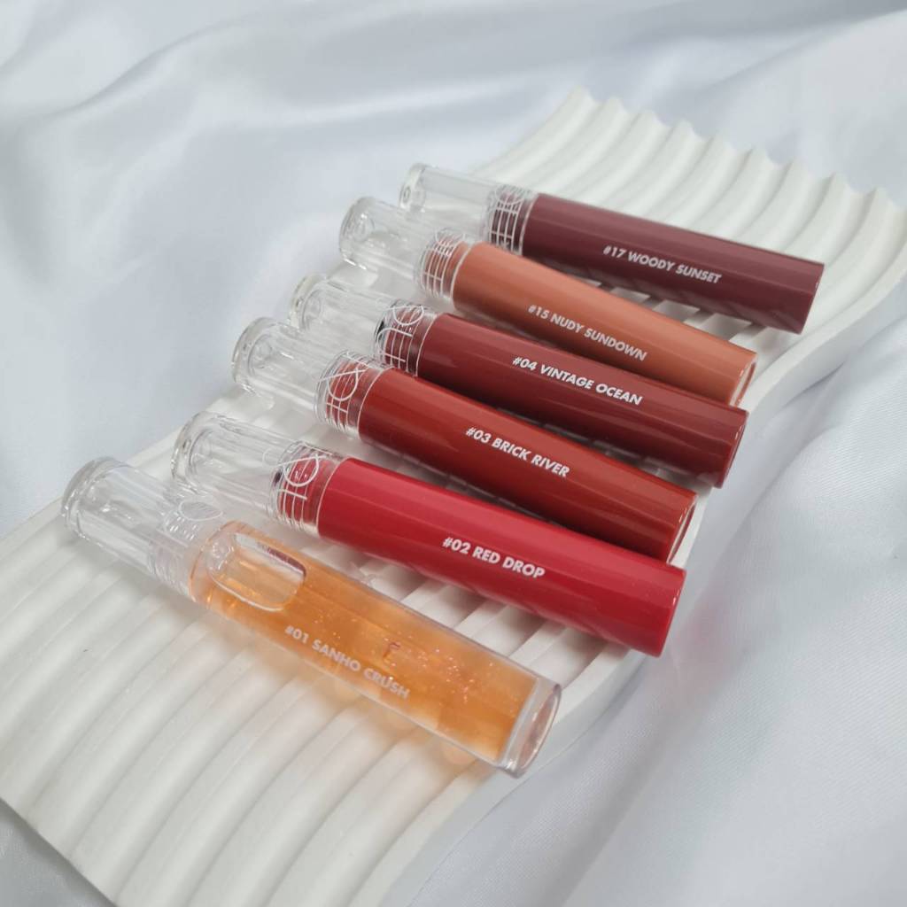 ลิปกลอสโรแมนด์ ROM&ND [ROMAND] Glasting Water Tint 4g ฉ่ำวาว เงาวิ้งวับกว่าทุกรุ่น