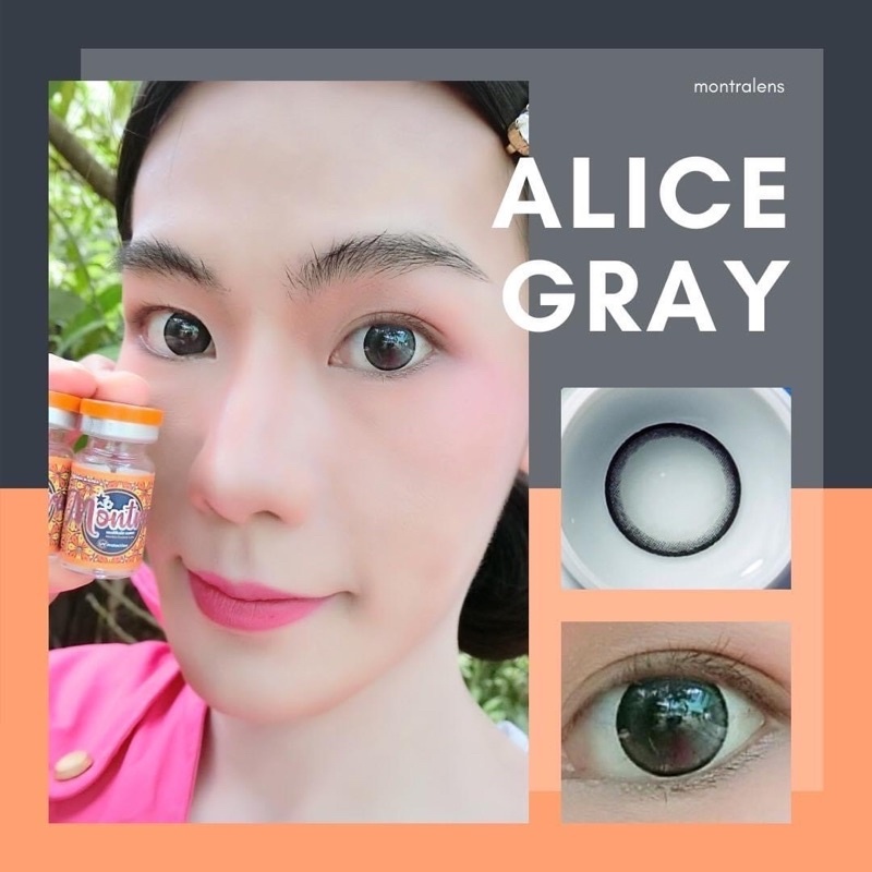 🔥คอนแทคเลนส์✨ขนาดบิ๊กอาย / กลาง ✨Alice (Montra)✨