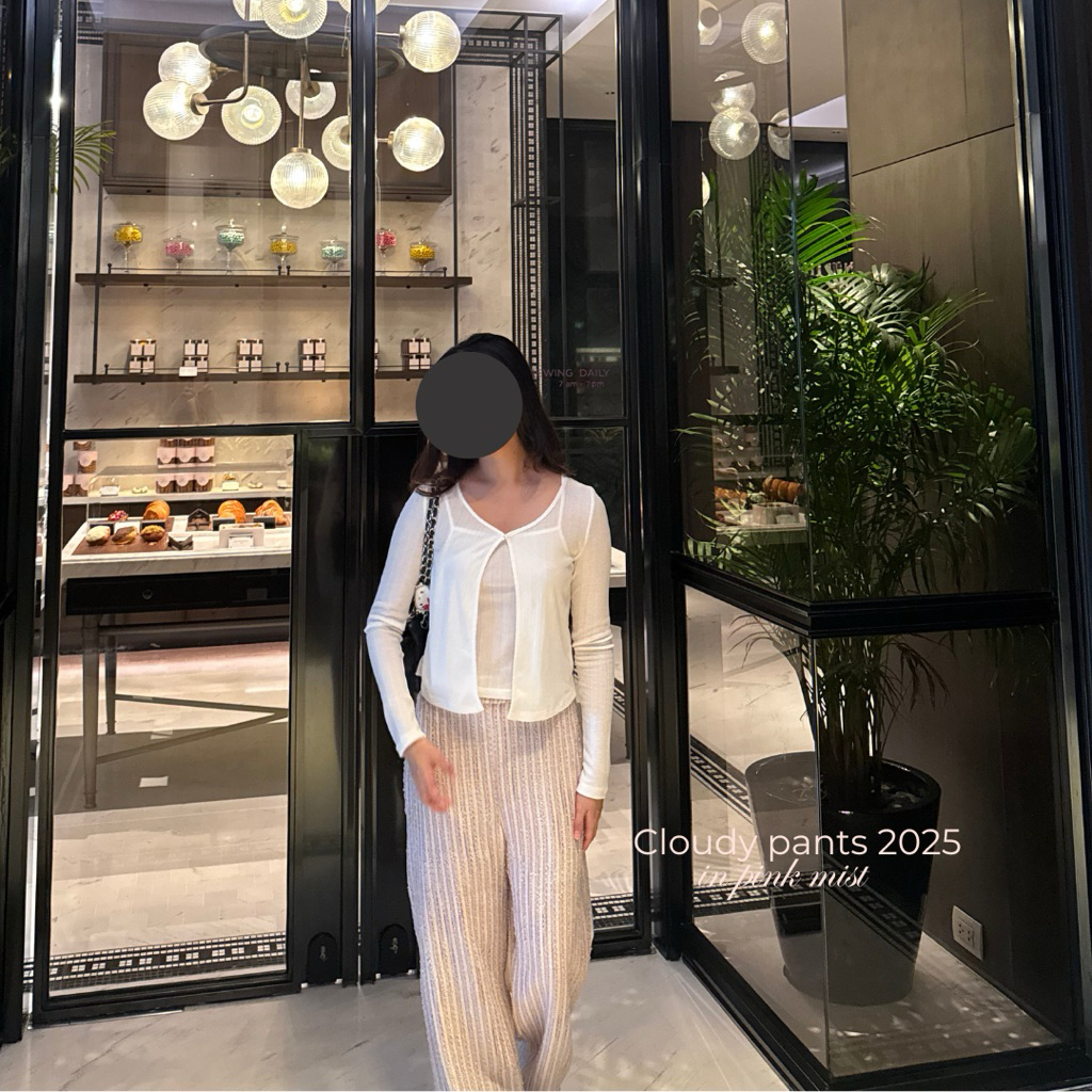 Cloudy pants 2025 กางเกงผ้าทวีตกลิตเตอร์