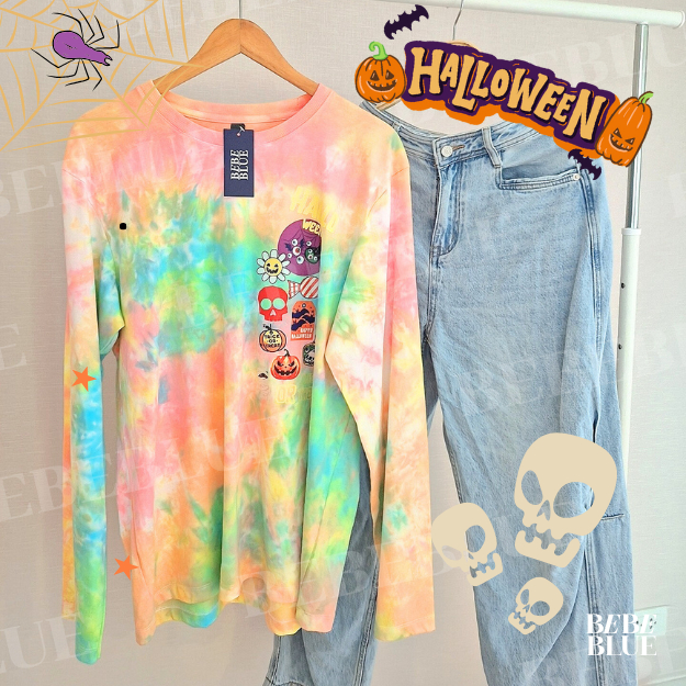 Bebeblue เสื้อมัดย้อม ครอบครัว รุ่น Halloween เนื้อนุ่ม ใส่สบาย ของแท้ 100%