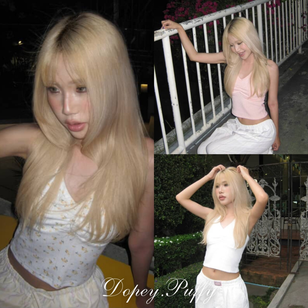 DOPEY.PUFFY / PEPPY CROP เสื้อคล้องคอเนื้อผ้าร่อง