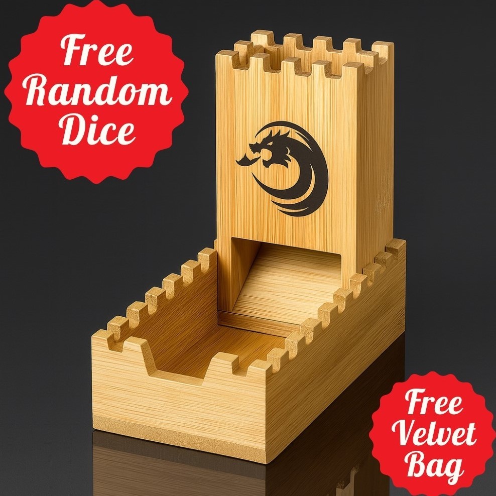 Dragon Bastion Dice Tower | bamboo | wood | dice | หอทอย ลูกเต๋า DnD D&D MTG RPG TRPG เกมกระดาน บอร์ดเกม Game Magicเมจิก