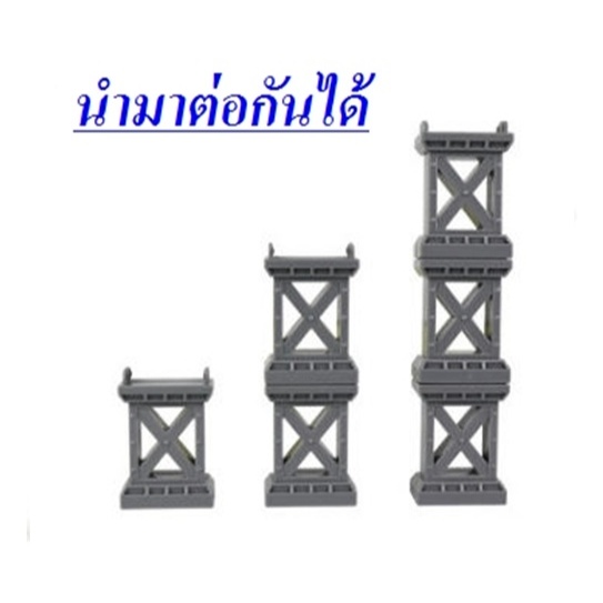 รางรถไฟไม้ ของเล่นไม้สำหรับเด็ก สะพานรถไฟ ประกอบเข้าได้กับรางรถไฟไม้ทั่วไป - รูปที่ 2