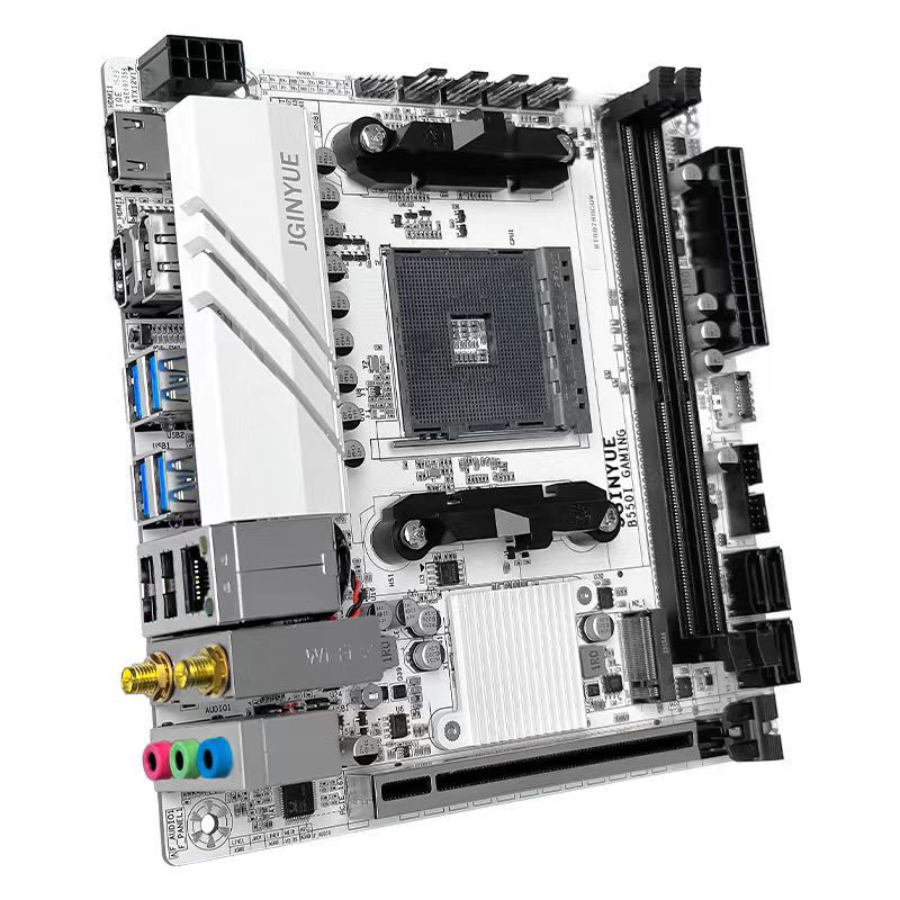 Jing Yue B550i B450i เกมมินิ ITX AM4 Ryzen คอมพิวเตอร์เกมรุ่นที่ 4 รุ่นที่ 5 เมนบอร์ด DDR4 สนับสนุน 