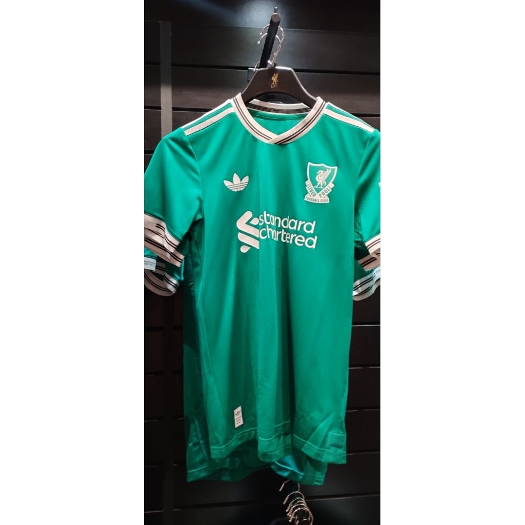 เสื้อฟุตบอล ลิเวอร์พูล แขนสั้น สีเขียว เกรด player Adidas Liverpool Away Third 2025/26 ของแท้ มือ1 ป