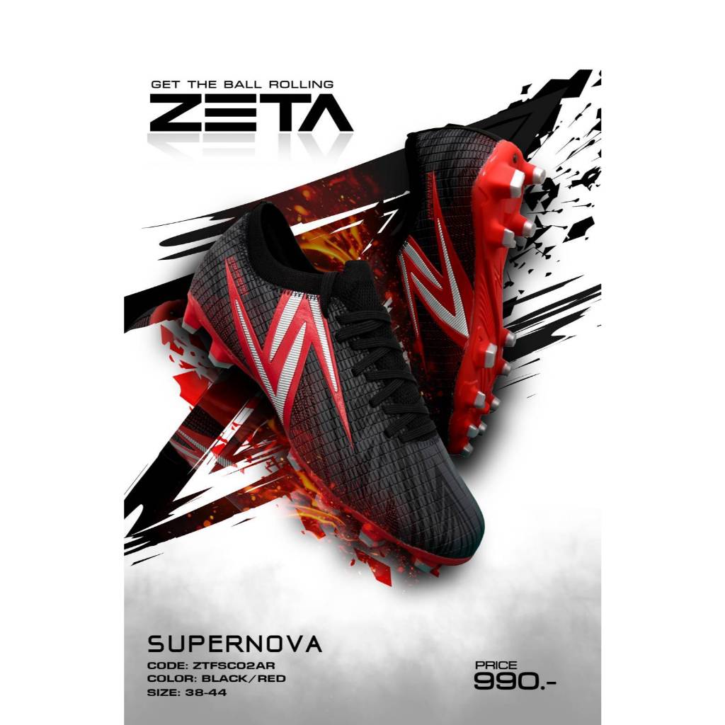 รองเท้าสตั๊ด ZETA SUPERNOVA ZTFSC02 ZTFSC03 ของแท้ รองเท้าสตั๊ดหุ้มข้อ - รูปที่ 2