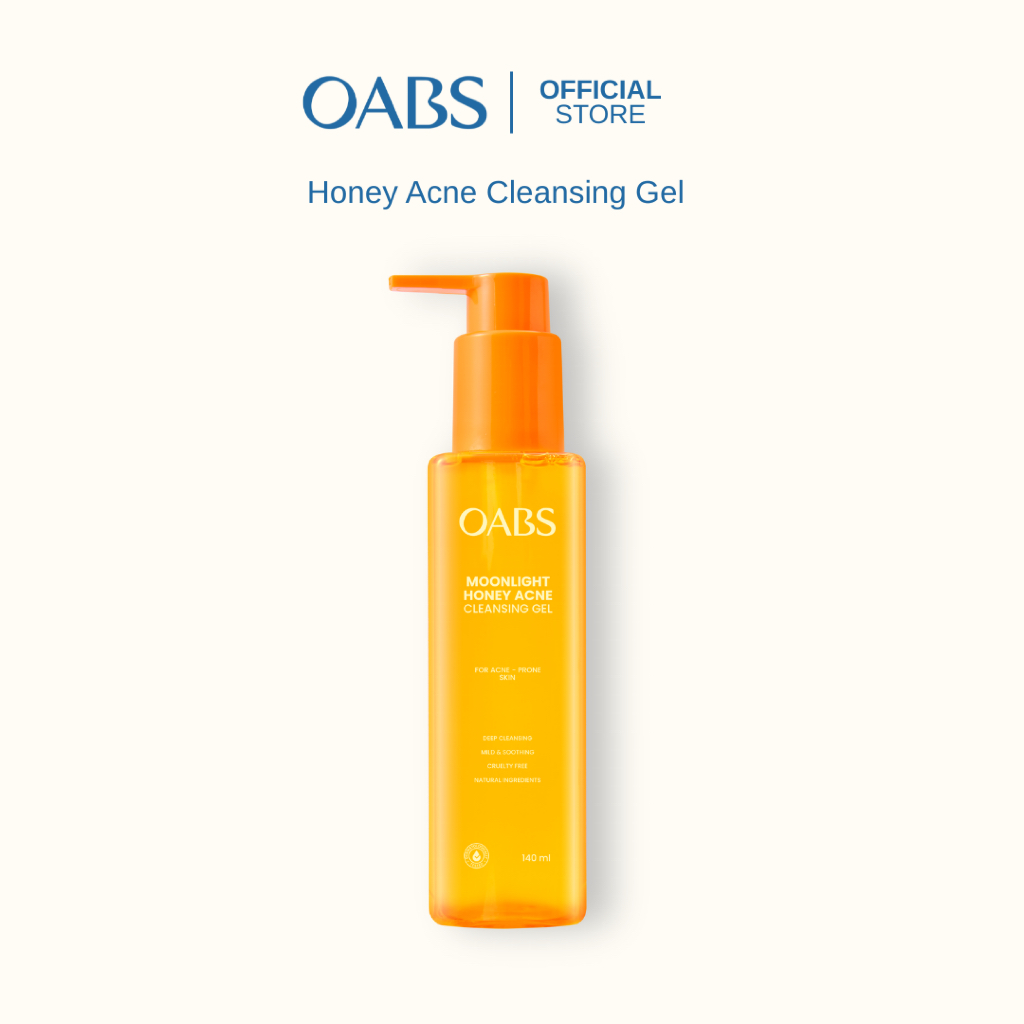 [1 ชิ้น] OABS เจลล้างหน้า Moonlight Honey Acne Cleansing Gel 140ml เจลล้างหน้าสำหรับผิวมัน เป็นสิว สูตรอ่อนโยน